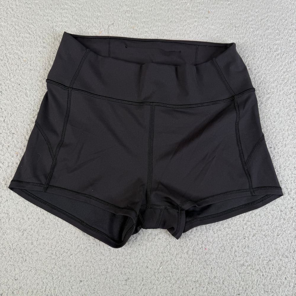 Lululemon Shorts Womens 4 Black In Movement Short Everlux W7AJ8S Biker Running